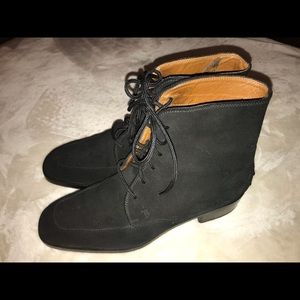 Tod’s Black Suede Lace Up Ankle Boots